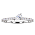 Silver Bow Crystal Grace Ring