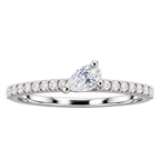 Silver Bow Crystal Grace Ring