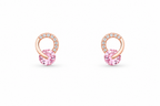 Rosé Oval Gemstone Studs