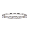 Silver Crystal Double Row Ring