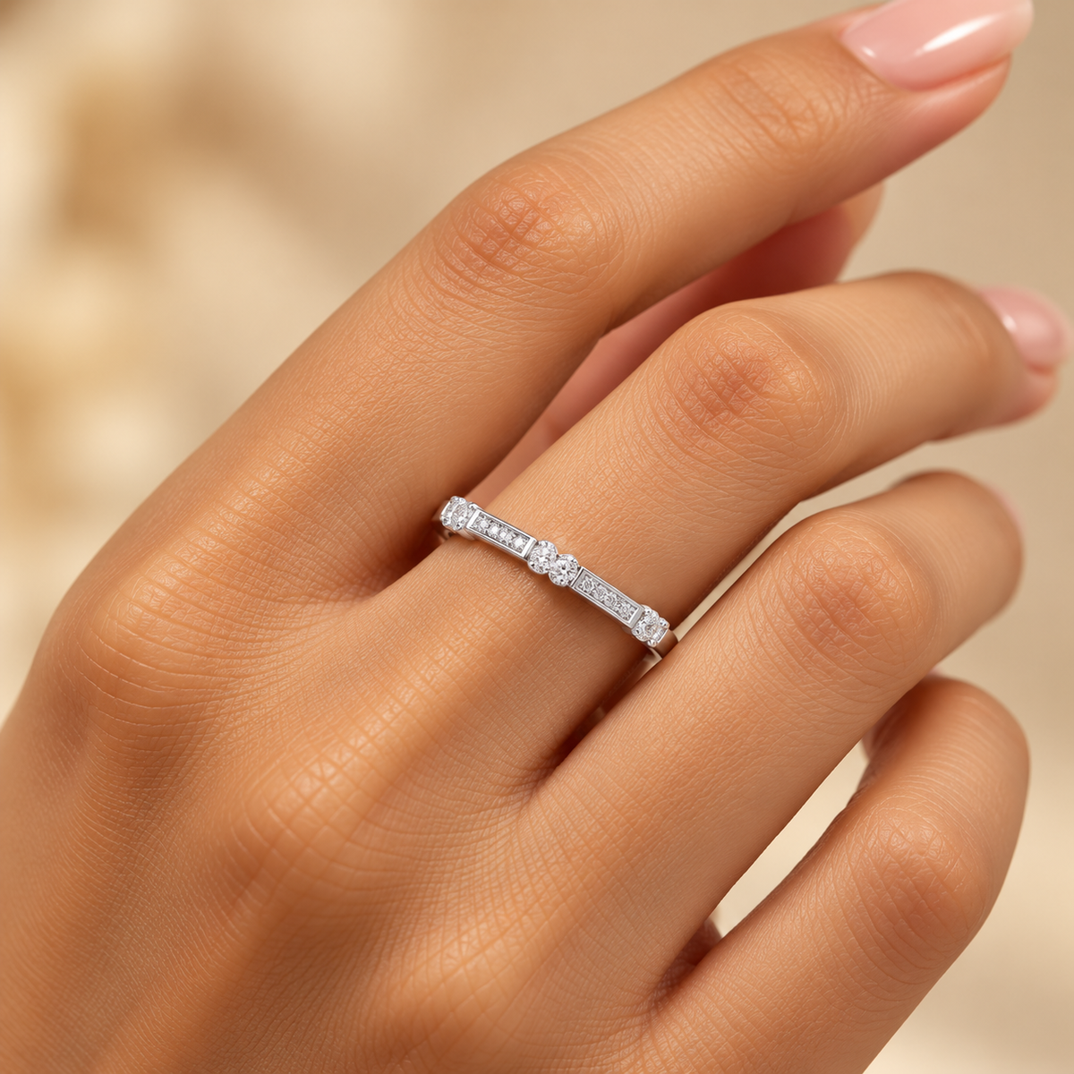 Silver Lumina Crest Ring
