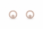Rosé Circle Bloom Studs
