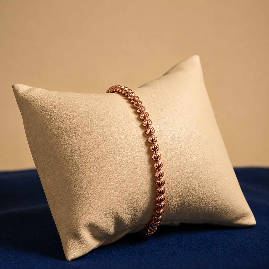 Rose Gold Aurelle Textured Ball Bracelet