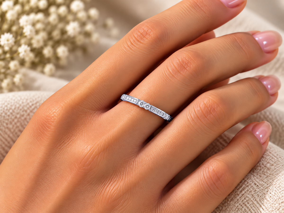 Silver Twin Radiance Ring