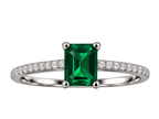 Silver Emerald Regent Ring