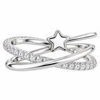 Silver Celestial Crystal Ring