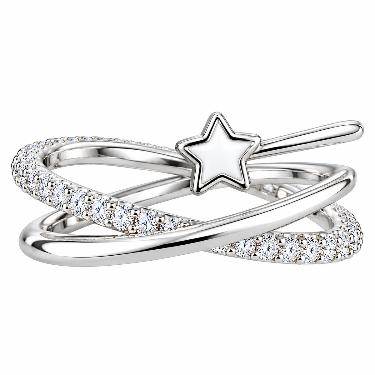 Silver Celestial Crystal Ring