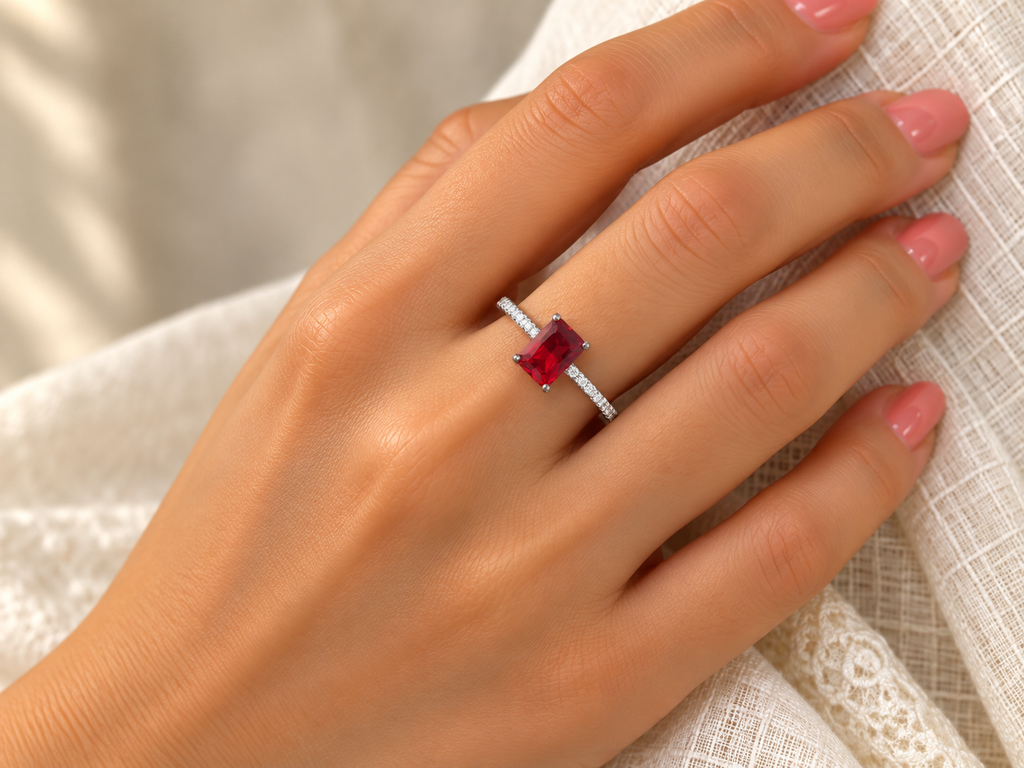 Silver Ruby Royale Ring