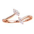 Rosé Butterfly Crystal Ring