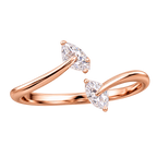 Rosé Butterfly Crystal Ring