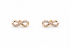 Rosé Infinity Gleam Stud Earrings
