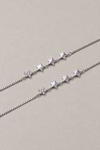 Rose Gold Celeste Star & Floral Anklet