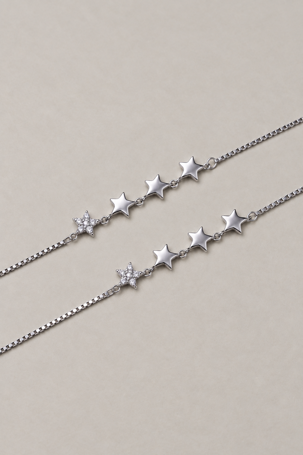 Rose Gold Celeste Star & Floral Anklet