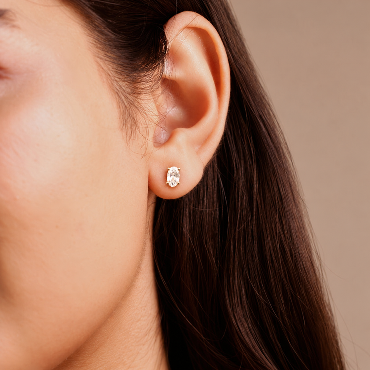 Rosé Solitaire Studs