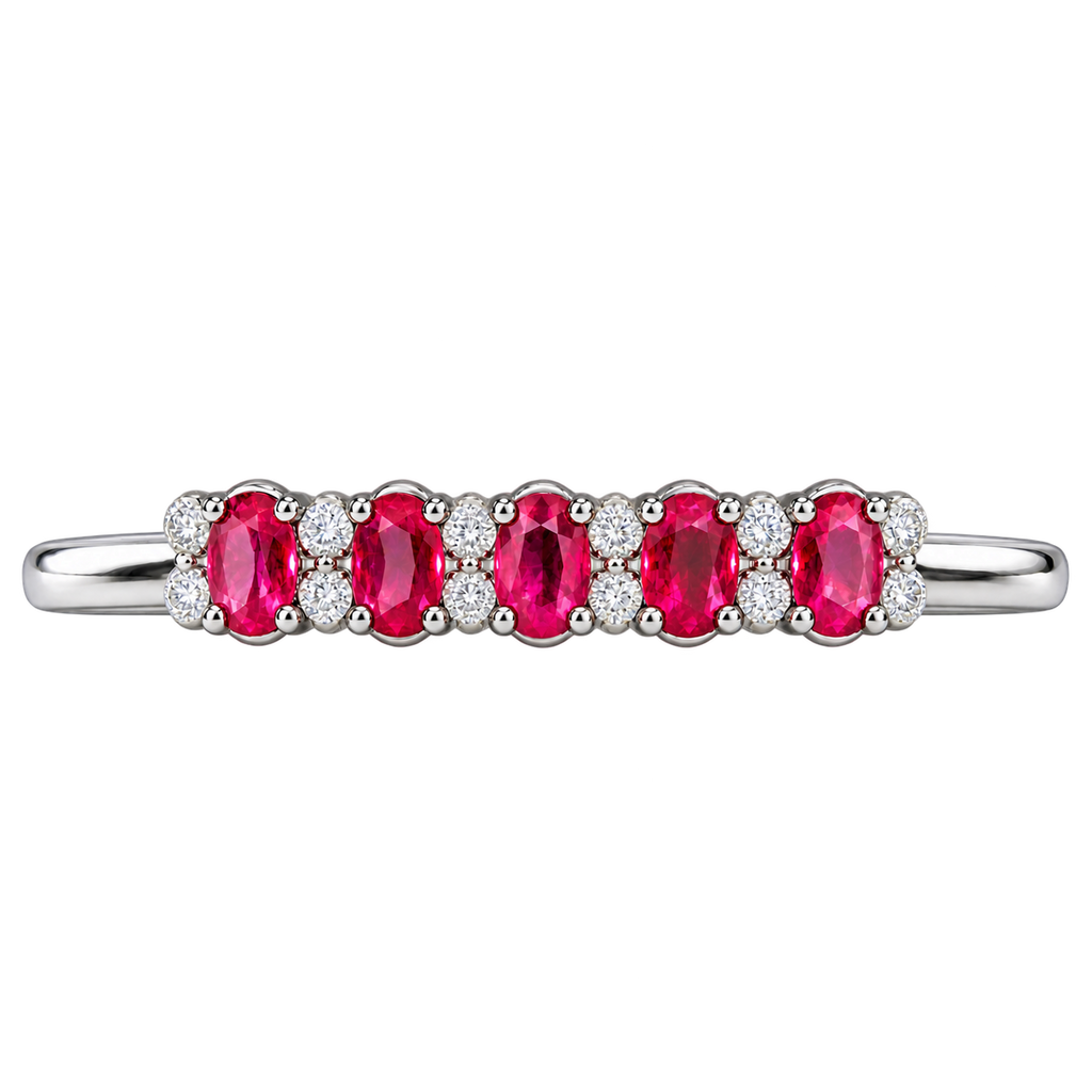 Silver Blush Crystal Ring