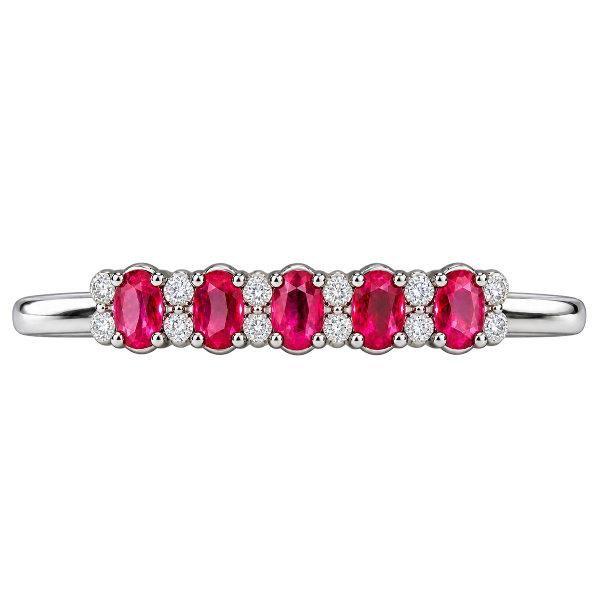 Silver Blush Crystal Ring