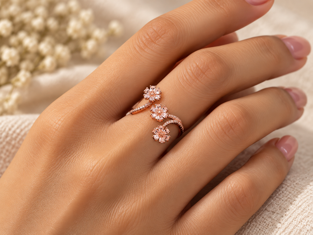 Rosé Blossom Gleam Ring