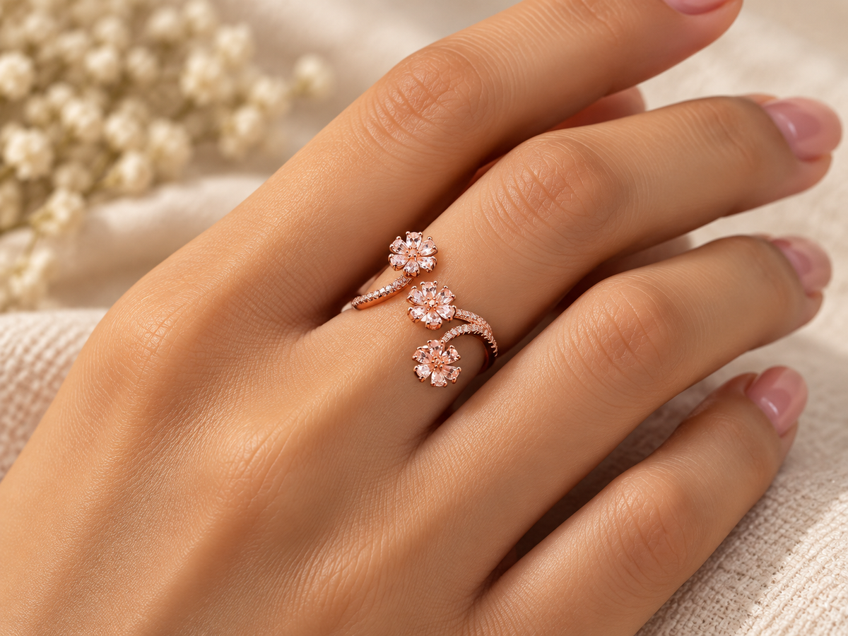 Rosé Blossom Gleam Ring
