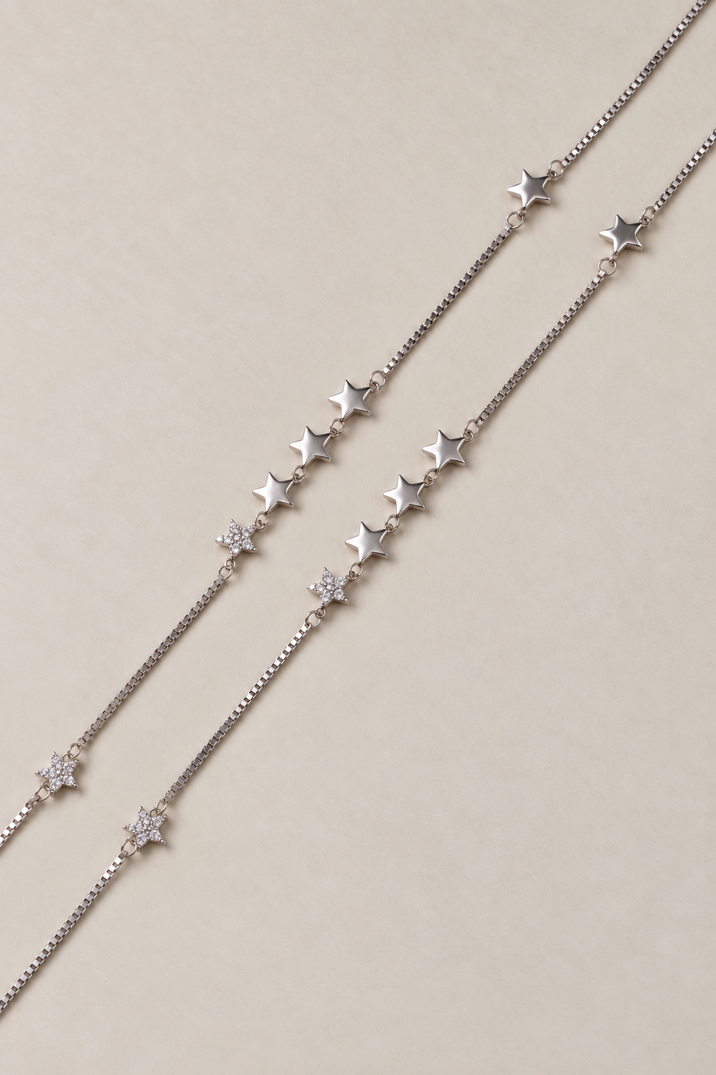 Rose Gold Celeste Star & Floral Anklet