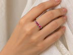 Silver Blush Crystal Ring