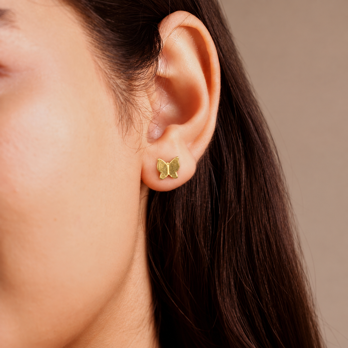 Gold Celeste Butterfly Stud Earrings