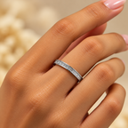 Silver Crystal Éternité Ring