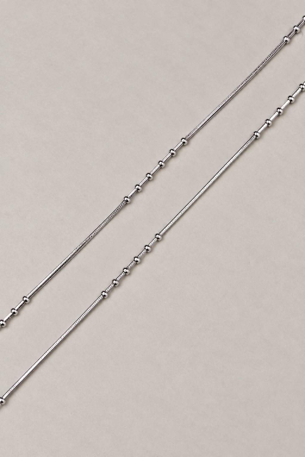 Silver Elara Double-Layer Anklet