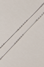 Silver Elara Double-Layer Anklet