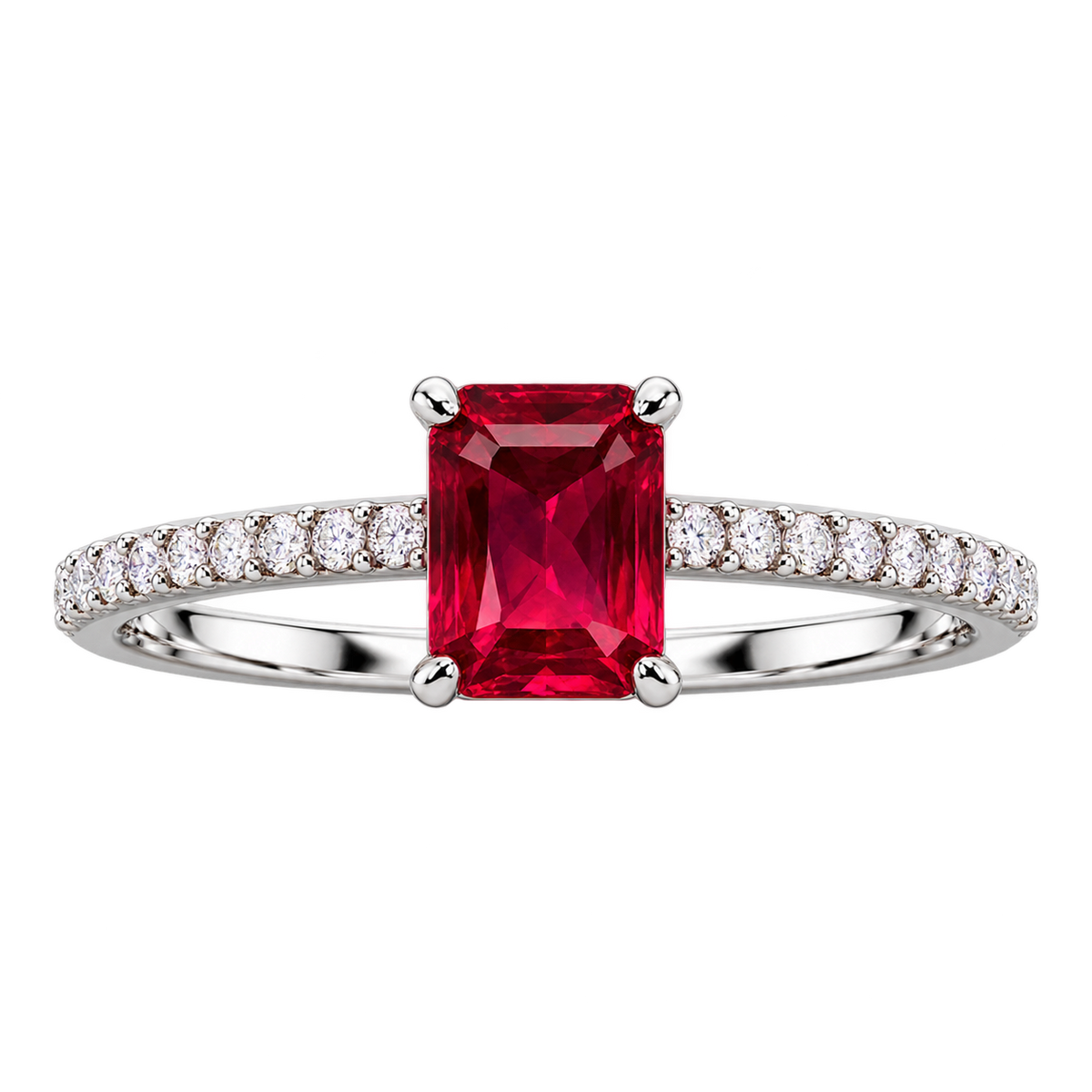 Silver Ruby Royale Ring