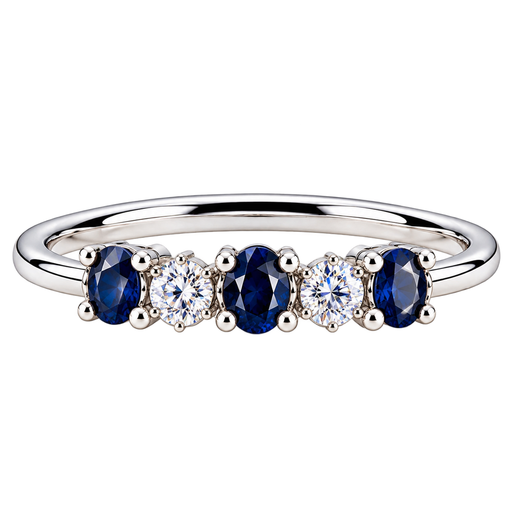 Silver Bluebell Crystal Ring