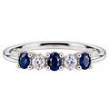 Silver Bluebell Crystal Ring