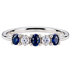 Silver Bluebell Crystal Ring