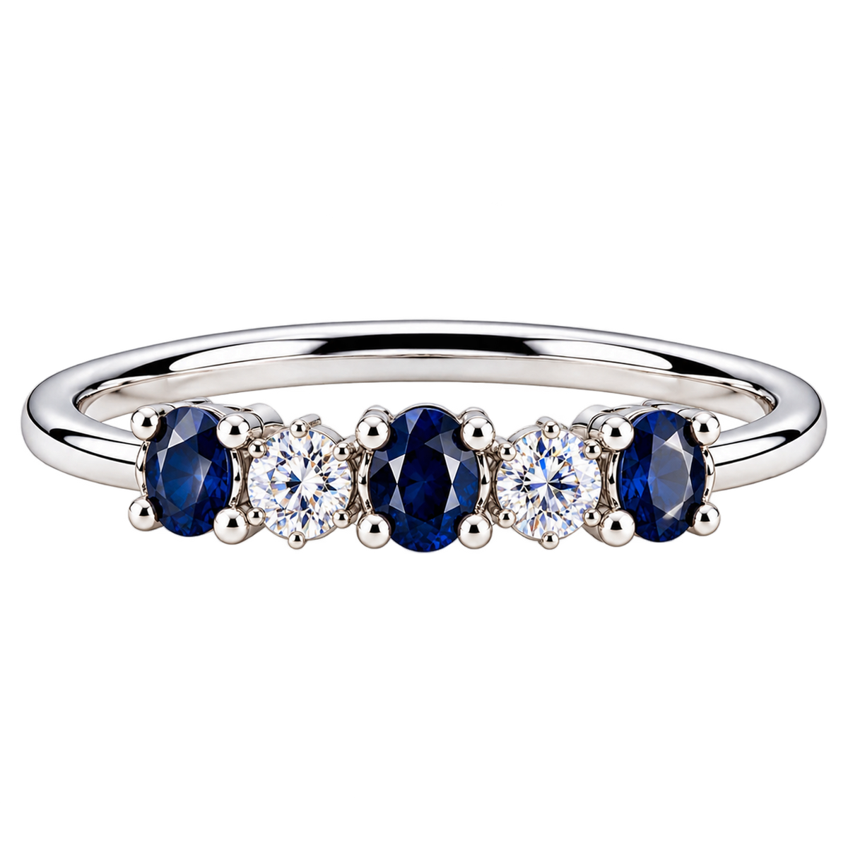 Silver Bluebell Crystal Ring