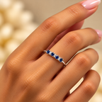 Silver Bluebell Crystal Ring