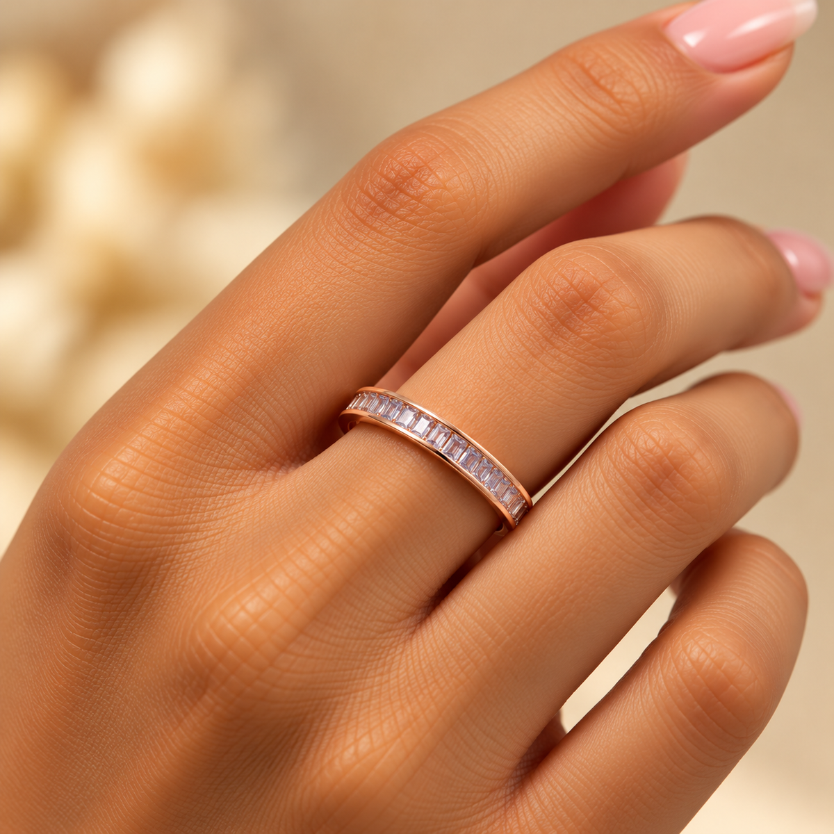 Gold Facetline Luxe Ring