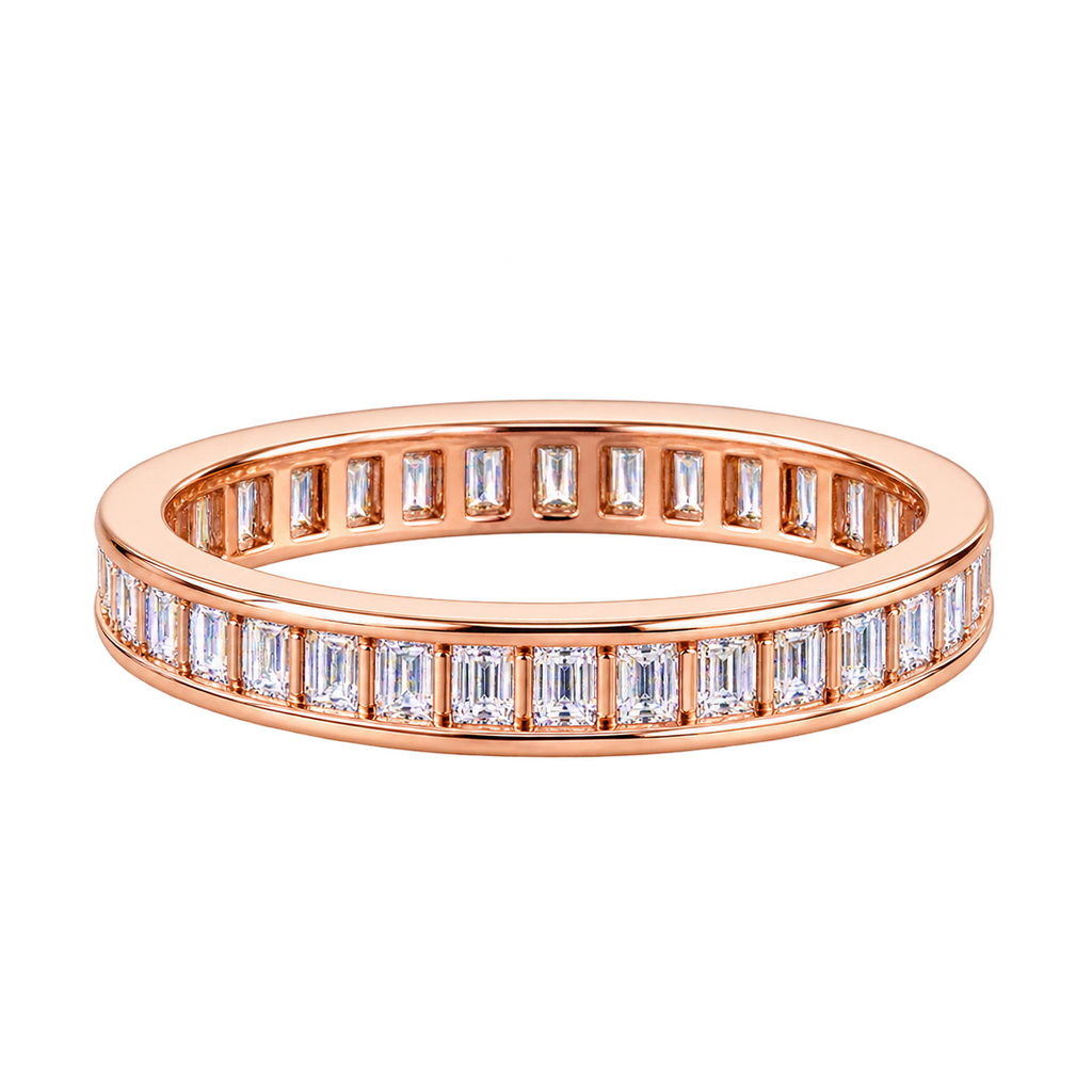 Rosé Baguette Luxe Band Ring