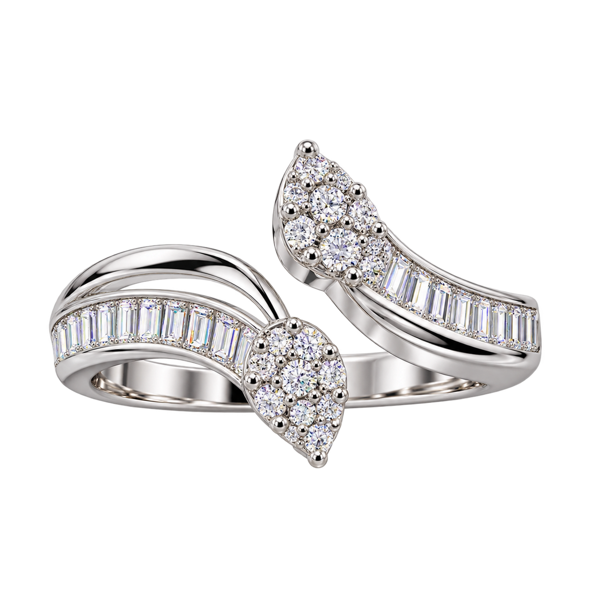 Silver Fleurpoint Open Ring