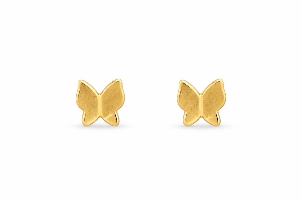 Gold Celeste Butterfly Stud Earrings