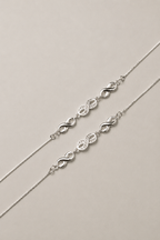 Silver Elara Infinity Link Anklet