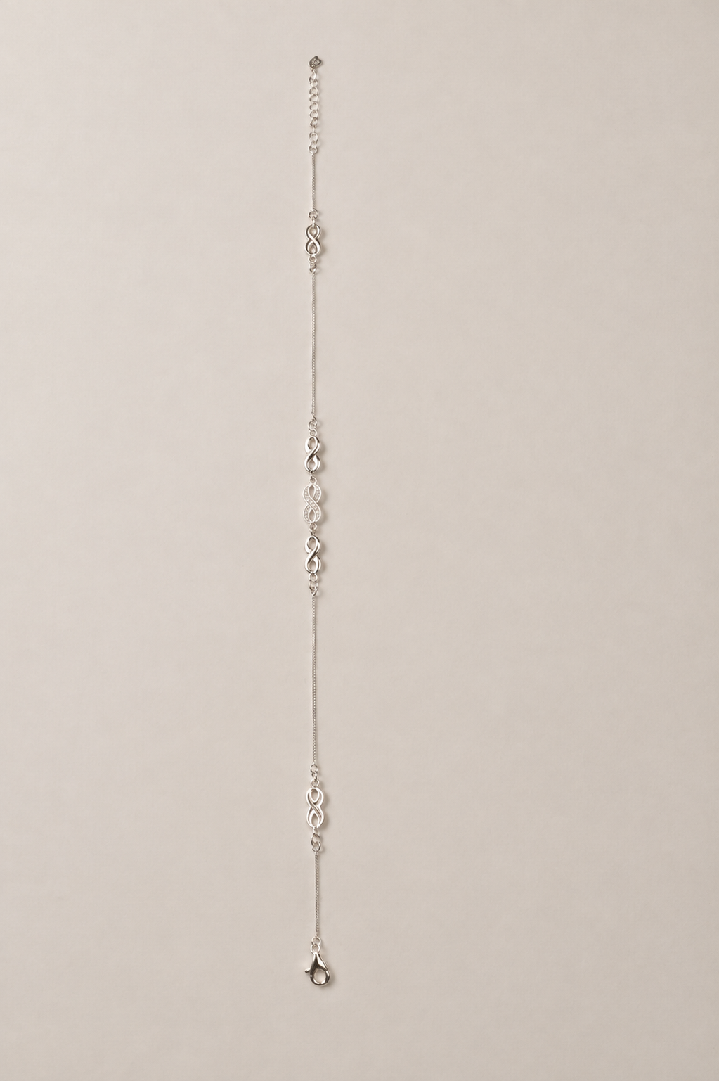 Silver Elara Infinity Link Anklet