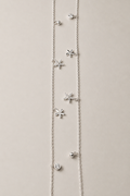 Silver Fiora Charm Cascade Anklet