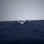 Silver Solenne Crossover Ring