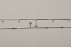 Silver Fiora Floral Crystal Anklet