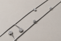 Silver Fiora Floral Crystal Anklet