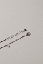 Silver Fiora Floral Crystal Anklet