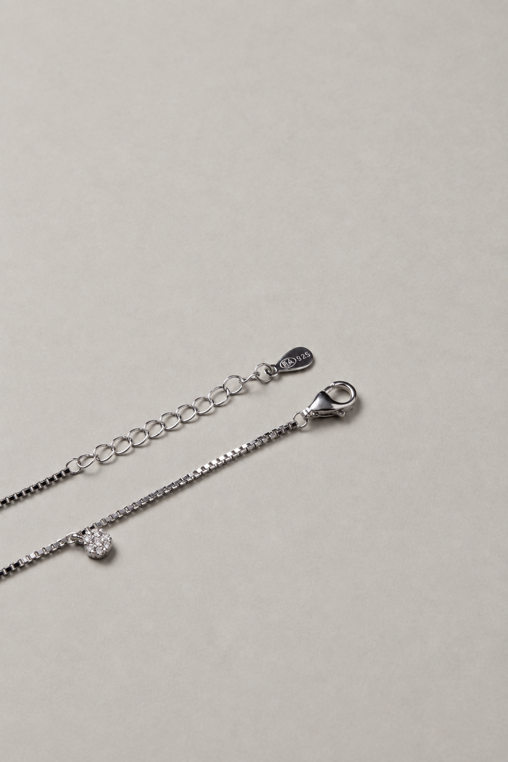 Silver Fiora Floral Crystal Anklet