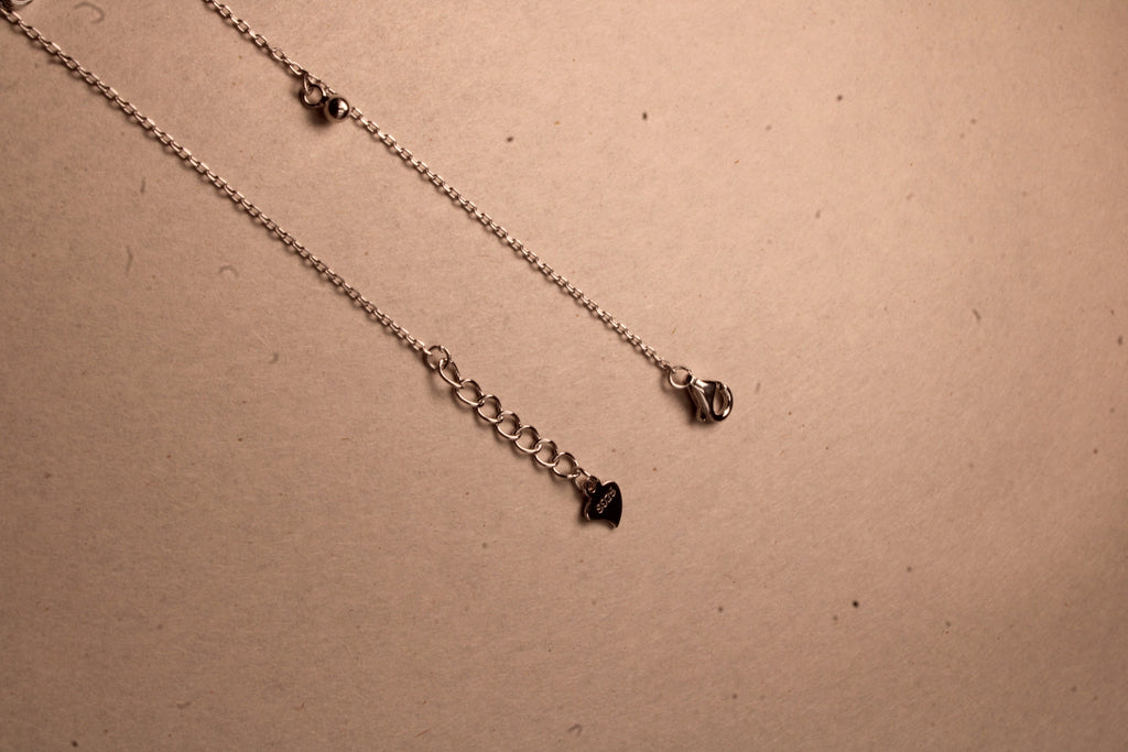 Silver Fiora Charm Cascade Anklet