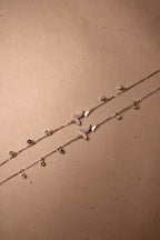 Silver Celeste Bow Accent Anklet