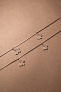 Silver Fiora Butterfly Crystal Anklet