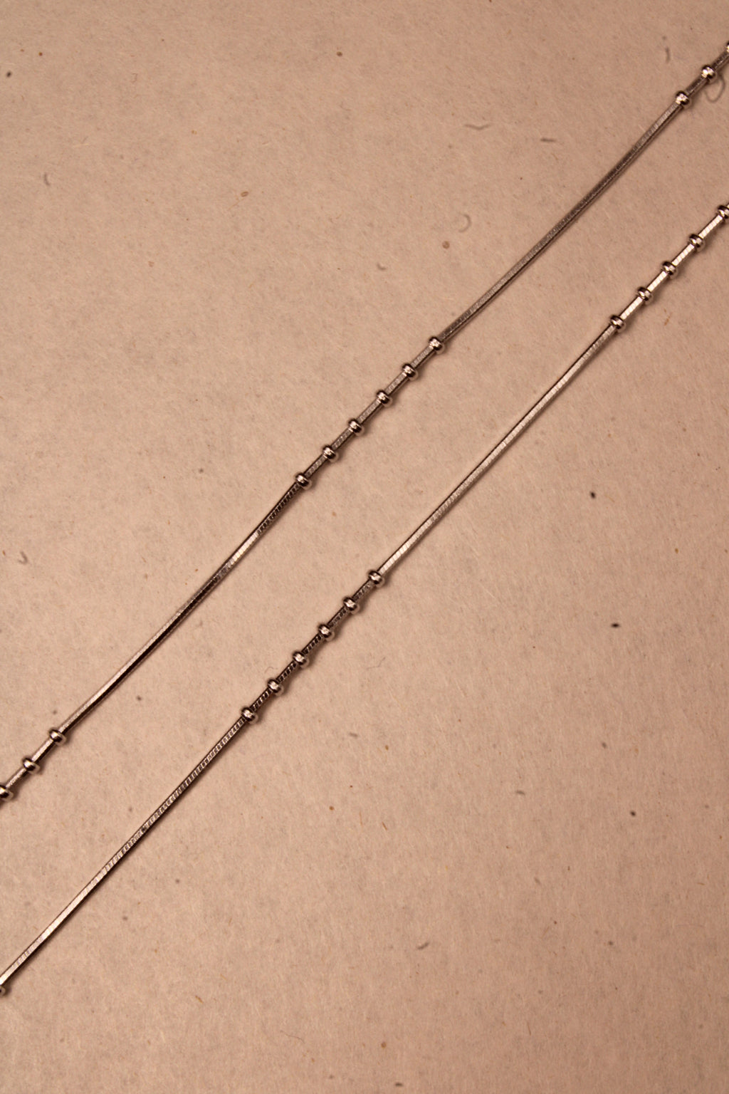 Silver Elara Double-Layer Anklet